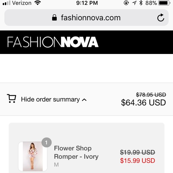 Fashion Nova Flower Shop Romper - Picture 3 of 3